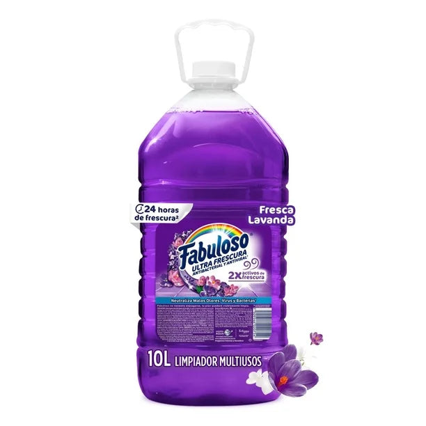 Limpiador Multiusos Fabuloso Frescura Activa Lavanda Antibacterial 10 L