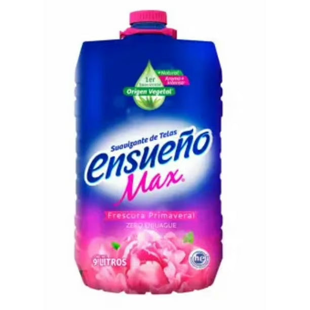 Suavizante Ensueño Max Zero Enjuague Fresca Primavera 9lt