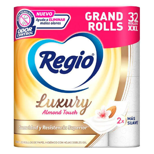 Papel Higiénico Regio Luxury Almond Touch 32 Rollos