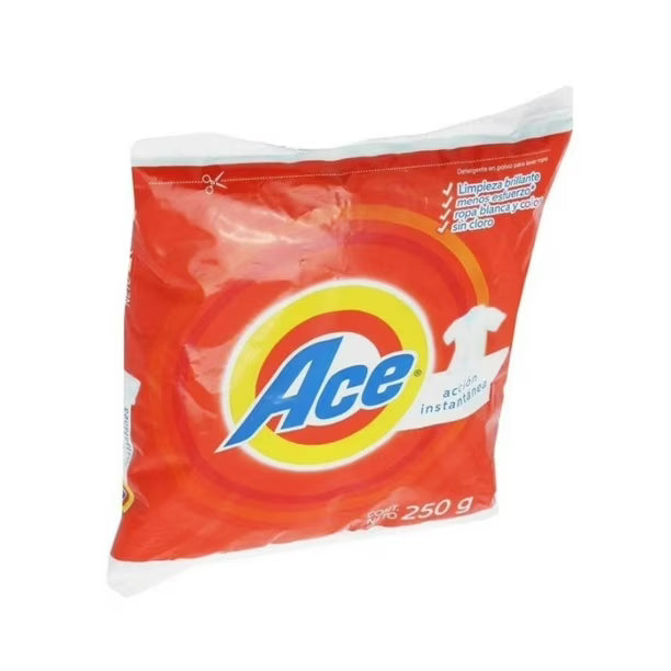 Detergentes en Polvo Ace Regular de 250 gr