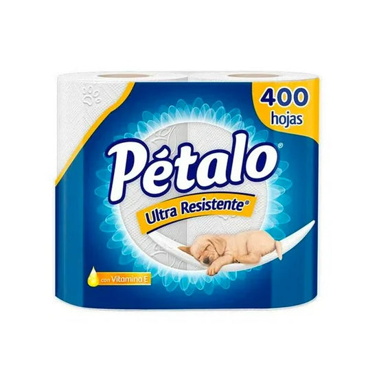 Papel Higienico Petalo Ultra Resistente 400 HD 4 piezas