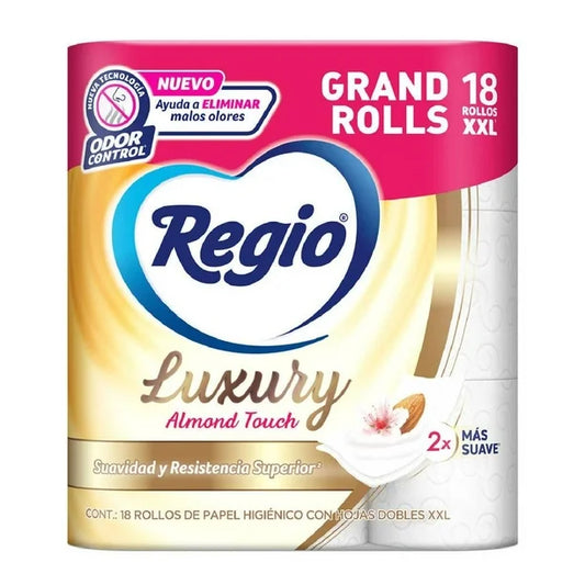 Papel higiénico Regio Luxury Almond Touch 18 rollos
