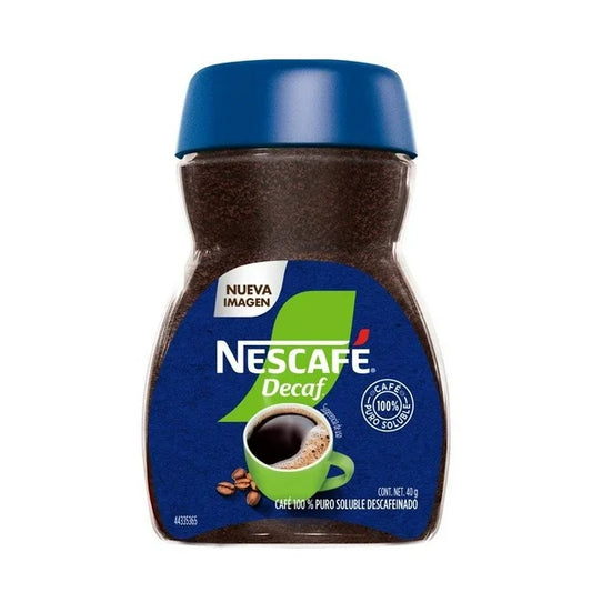 Café Descafeinado Soluble Nescafé Decaf Frasco 40g