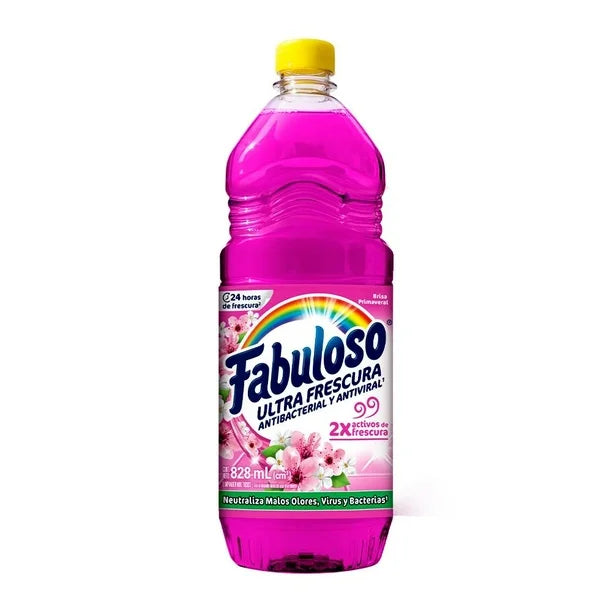Limpiador líquido Fabuloso Ultra frescura brisa primaveral 828 ml