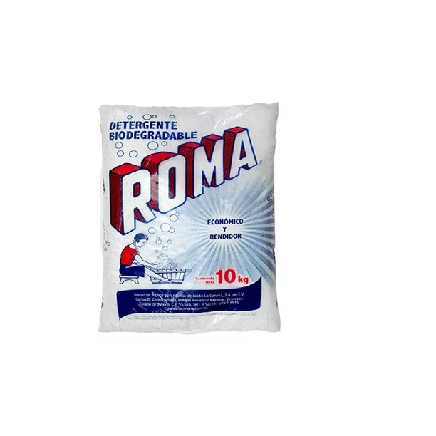 Roma Detergente Biodegradable en Polvo para Ropa Bolsa de 10 Kg