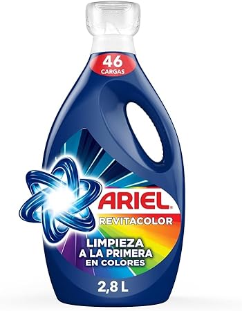 Ariel Revitacolor Jabón Líquido para Ropa, 2.8L
