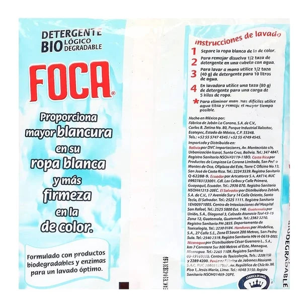Detergente en polvo Foca biodegradable 250 g