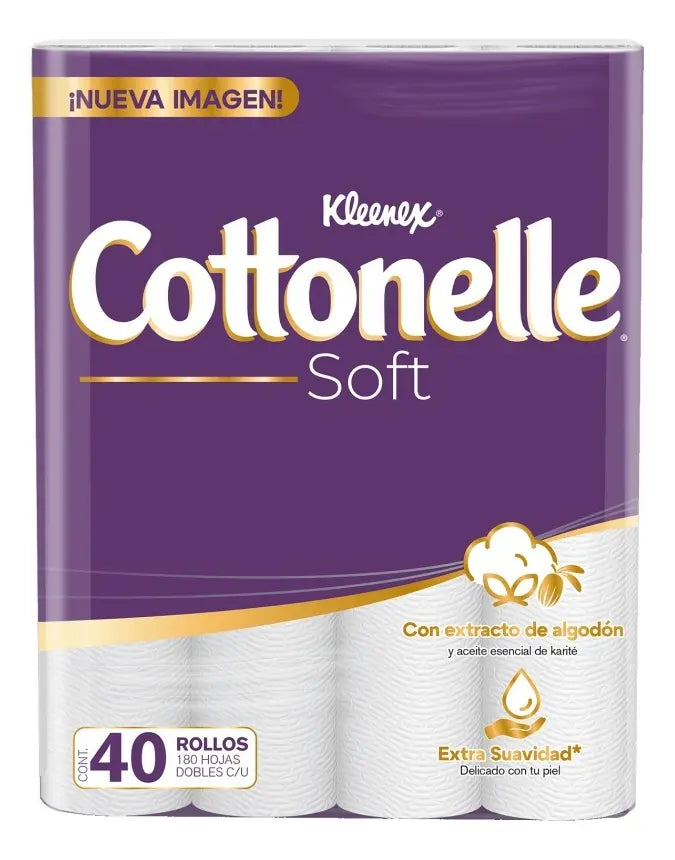 Papel Higiénico Kleenex Cottonelle Soft 40 Rollos