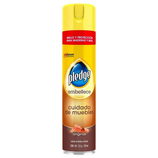 Lustrador de muebles Pledge cuidado de muebles en aerosol original 378 ml